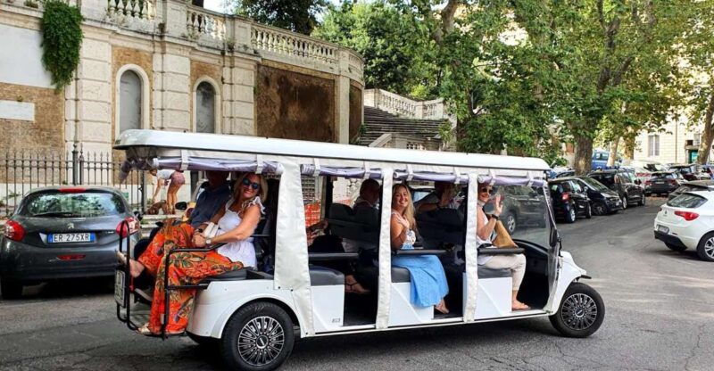 Roman Evening Golf Cart Tour + Pizza & Gelato | Max 6 People - Eco-Friendly Golf Carts