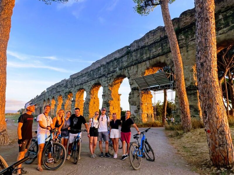 Rome: Appian Way & Catacomb Sunset E-Bike Tour With Aperitif - Itinerary Highlights