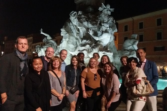 Rome by Night Walking Tour Including Piazza Navona Pantheon and Trevi Fountain - Trevi Fountain at Night