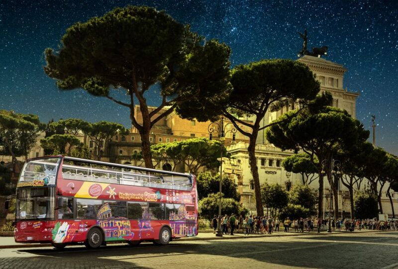 Rome: City Highlights Open-Top Bus Night Tour - Tour Overview