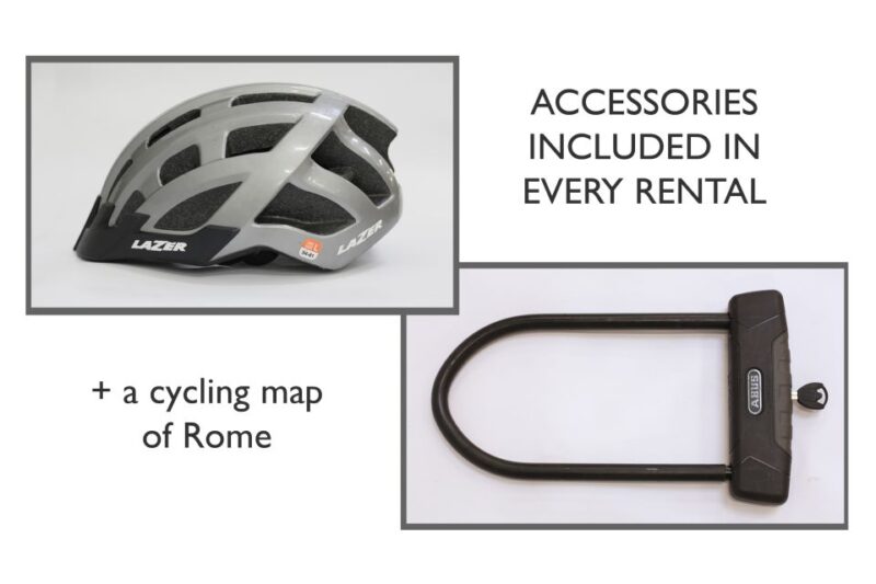 Rome: E-Bike Rental With Helmet and U-Lock - Key Points