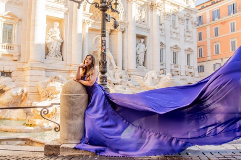 Rome: Flying Dress Photoshoot at Trevi Fountain - Language and Accessibility