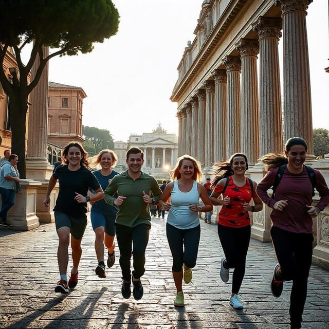 Rome: Guided Running Tour With Photos and Cappuccino Stop - Key Points