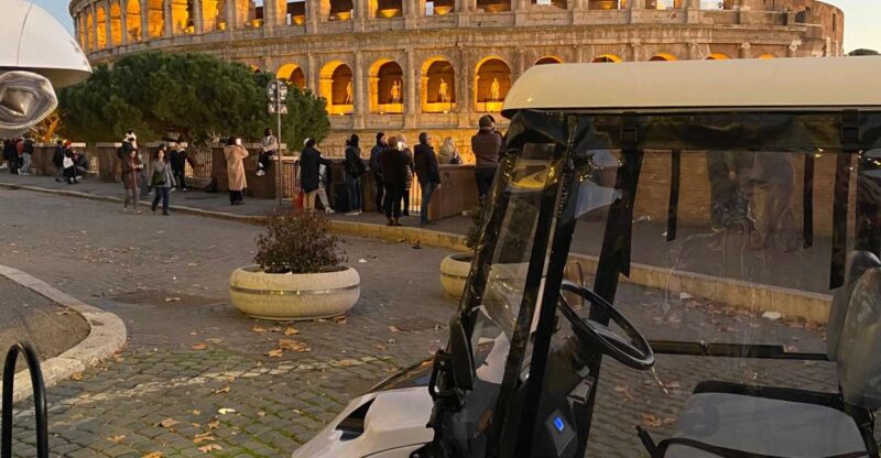 Rome: Night Tour by Golf Cart With Italian Dinner and Gelato - Key Points