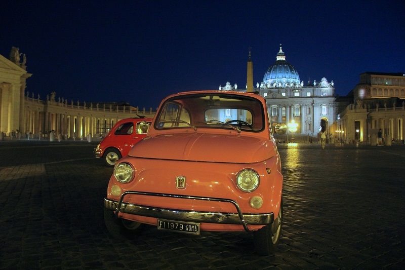 Rome: Romantic Night Tour by Classic Fiat 500 - Itinerary Highlights