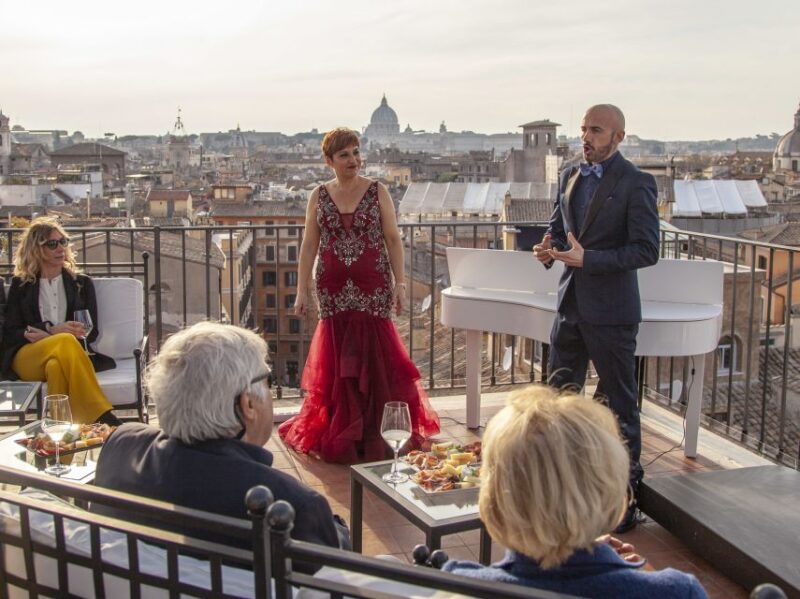 Rome: Rooftop Bar Opera Show - Food and Drinks