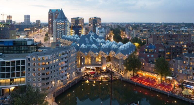 Rotterdam: De Rotterdam, Cube Houses, Water Taxi and Market Hall - Highlights