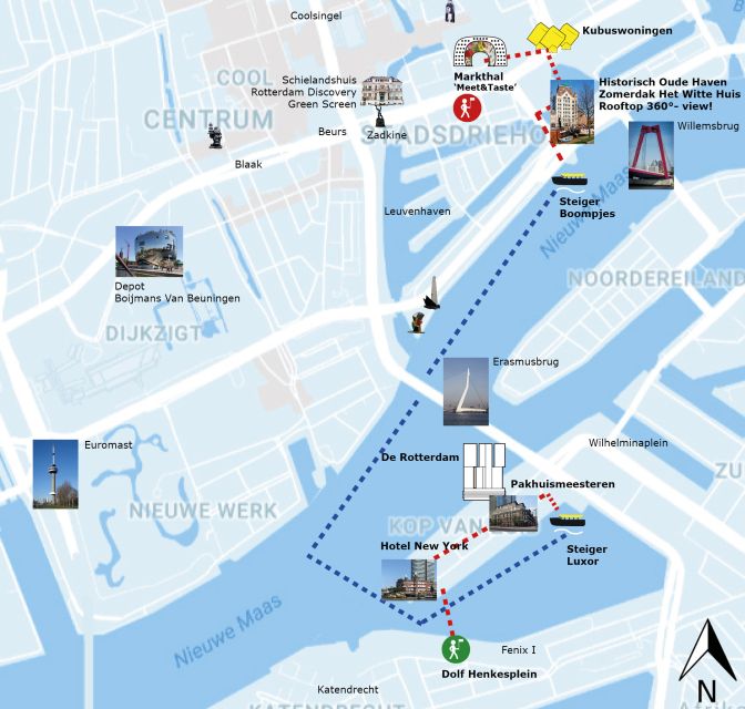 Rotterdam: De Rotterdam, Cube Houses, Water Taxi and Market Hall - Included Features