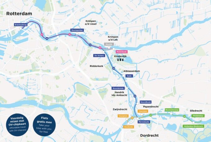 Rotterdam: Waterbus Ticket to Dordrecht And/Or Kinderdijk - Duration and Frequency