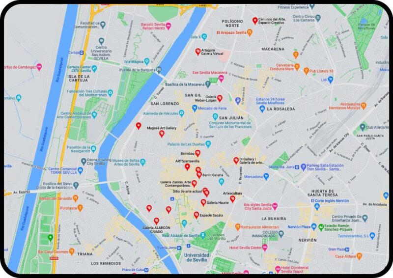 ROUTE OF CONTEMPORARY ART GALLERIES IN SEVILLE - Tour Guide and Interactive Elements
