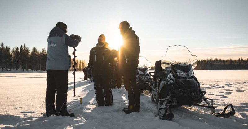 Rovaniemi: Electric Snowmobile Safari Tour With Ice Fishing - Tour Overview