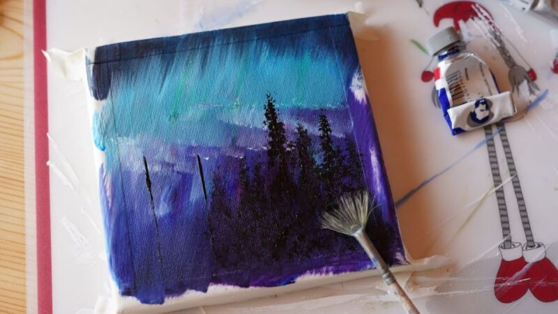 Rovaniemi: Workshop - Aurora Painting - Cultural Immersion