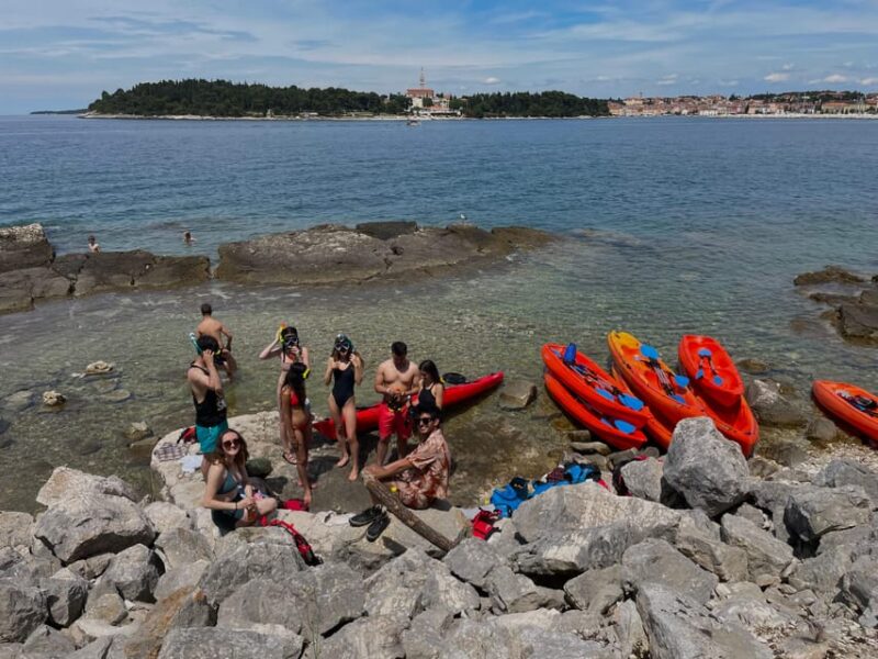 Rovinj: BUBA SUNSET Kayak, Snorkeling&Driknks Incuded - Preparation and Meeting Point