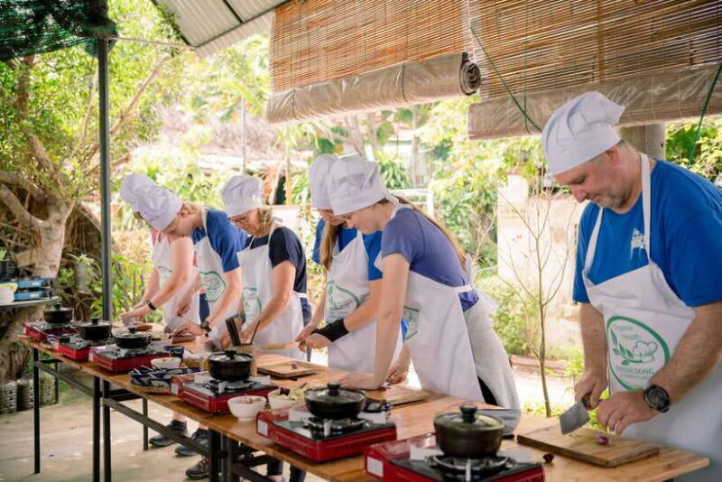 Rural Cycle, Market Tour, Basket Boat & Organic Farm Cooking - Culinary Focus