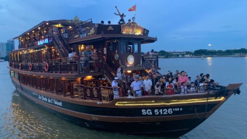 Saigon River Dinner on Cruise With Buffet and Live Music - Vibrant Cityscape and Shimmering Lights