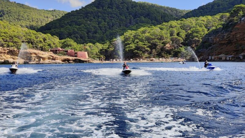 San Antonio: Cala Salada Jet Ski Tour (Price Per Jet Ski) - Mediterranean Pine Forest Surroundings
