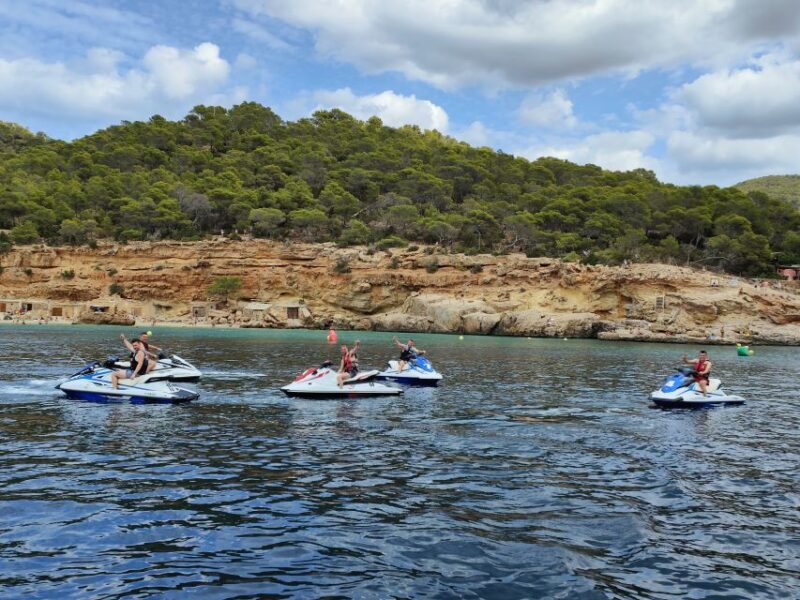 San Antonio: Cala Salada Jet Ski Tour (Price Per Jet Ski) - Turquoise Waters and Posidonia Seabed
