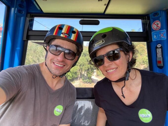 Santiago Sunset Tour on an Electric Scooter. City and Nature - Gondola Ride and Cerro San Cristóbal