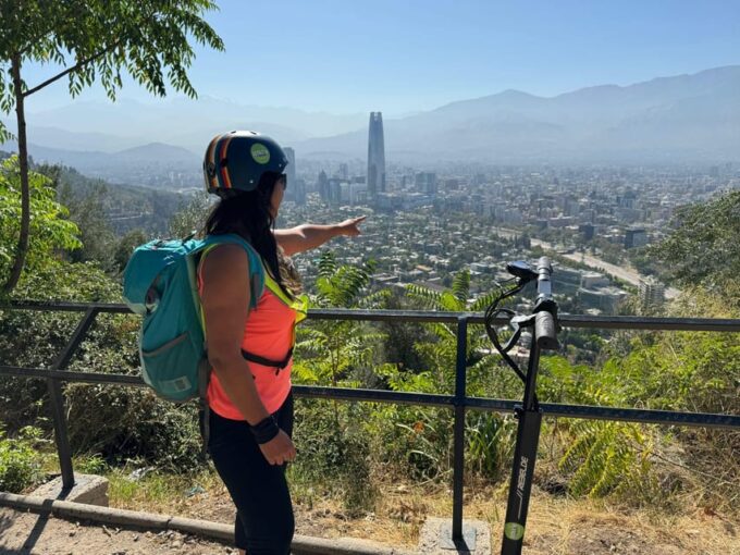 Santiago Sunset Tour on an Electric Scooter. City and Nature - Campus and Sculpture Park