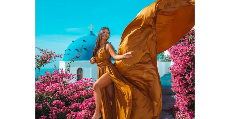 Santorini: 1Hour Flying Dress Photoshoot - Key Points