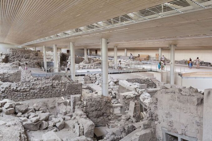 Santorini: Akrotiri Excavation, Megalochori, & Beaches Tour - Monastery Exploration