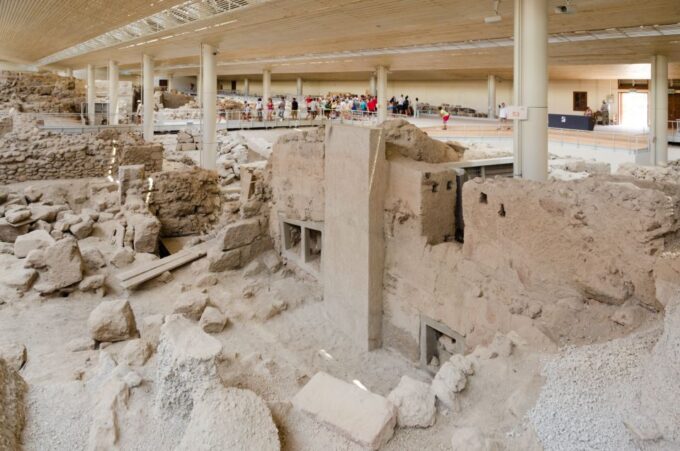 Santorini: Akrotiri Excavation, Megalochori, & Beaches Tour - Frequently Asked Questions