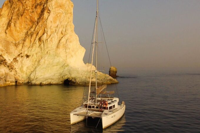 Santorini: All-Inclusive Catamaran Cruise W/ Hot Spring Swim - Booking Information