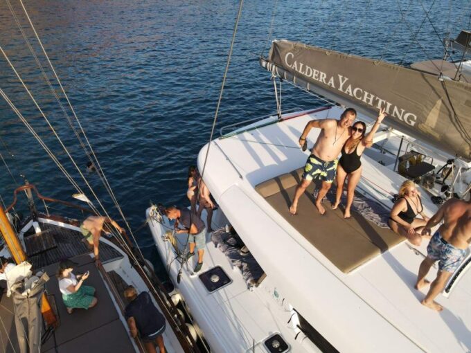 Santorini: All-Inclusive Catamaran Cruise W/ Hot Spring Swim - Frequently Asked Questions