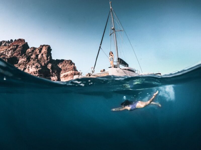 Santorini: All-Inclusive Private Luxury Catamaran Cruise - Transportation and Hotel Pickup