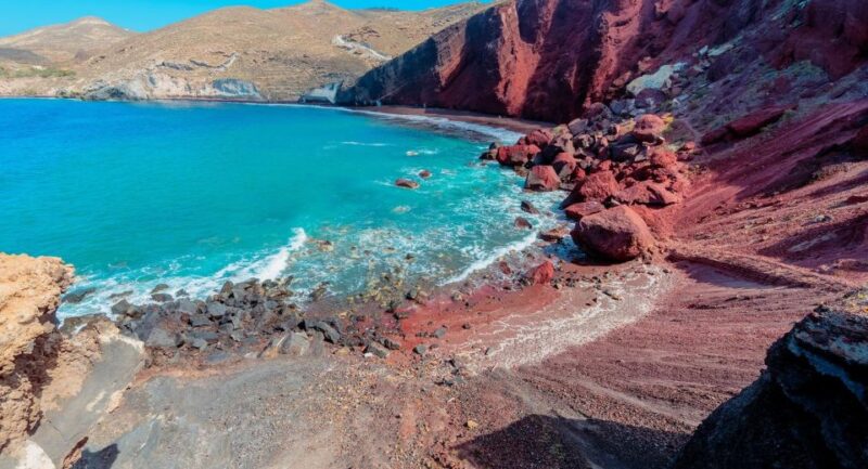 Santorini: Best of Santorini Private Tour With a Local Guide - Relaxing at Perivolos Black Sand Beach