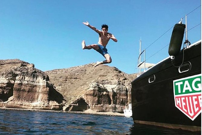 Santorini Caldera Blue Cruise With BBQ on Board and Drinks - Cancellation Policy