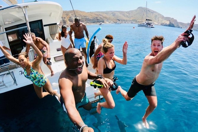 Santorini Caldera Gold Sunset Cruise With BBQ on Board and Open Bar - Cruise Highlights