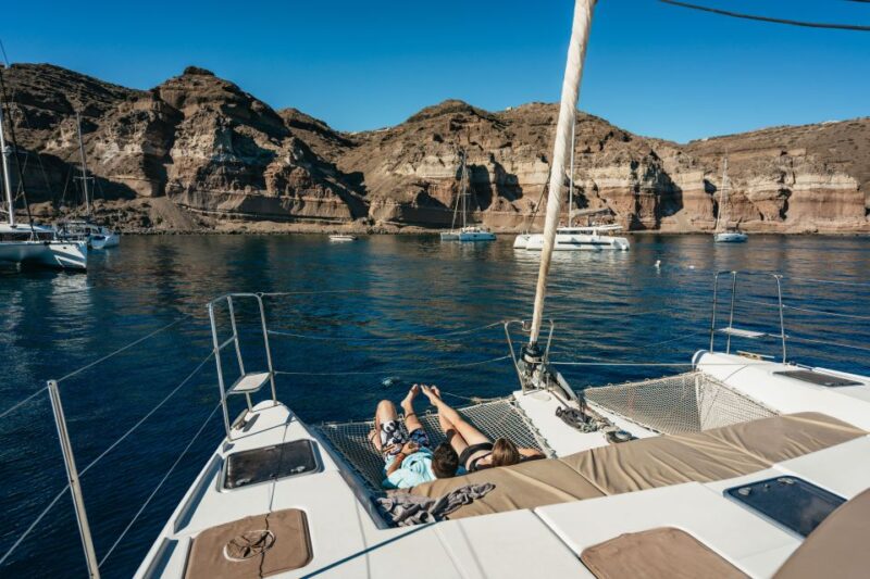 Santorini: Catamaran Caldera Cruise With Meal and Drinks - Inclusions