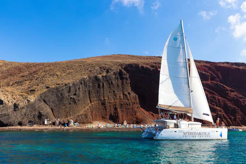 Santorini: Catamaran Cruise With Meals and Drinks - Snorkeling and Swimming