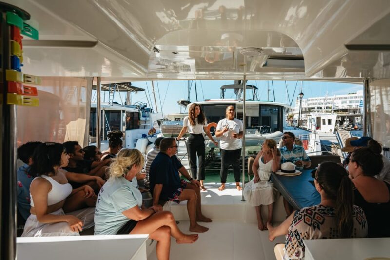 Santorini: Catamaran Cruise With Meals and Drinks - Panoramic Views of Islands