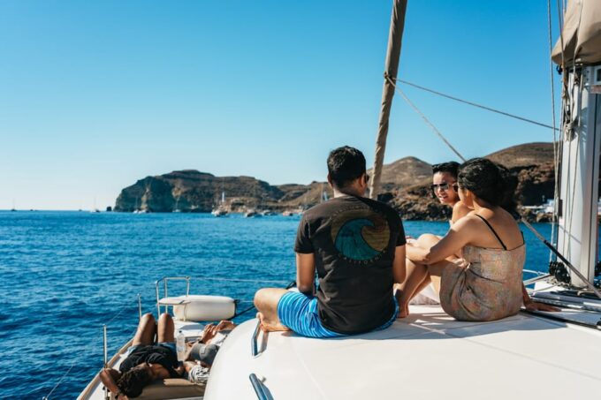 Santorini: Catamaran Cruise With Meals and Drinks - Frequently Asked Questions