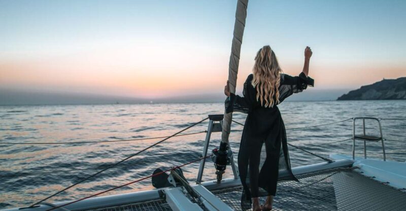 Santorini Catamaran Cruise With Swimming, Meal and Open Bar - Gear and Safety Equipment