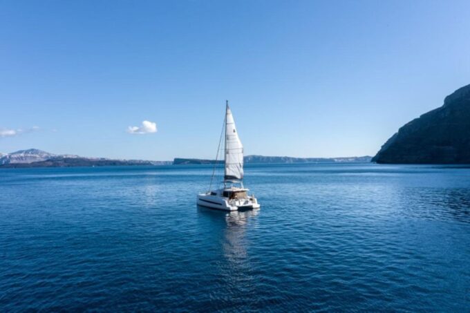 Santorini Catamaran Daytime Coastal Cruise - Sailing Route