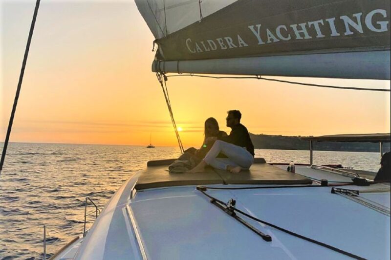 Santorini: Classic Catamaran Cruise With Meal & Open Bar - Swimming and Snorkeling