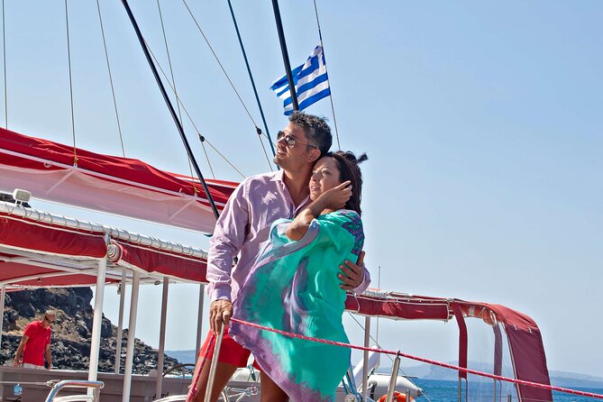 Santorini Cruise on Catamaran With BBQ & Open Bar - Cruise Booking Information