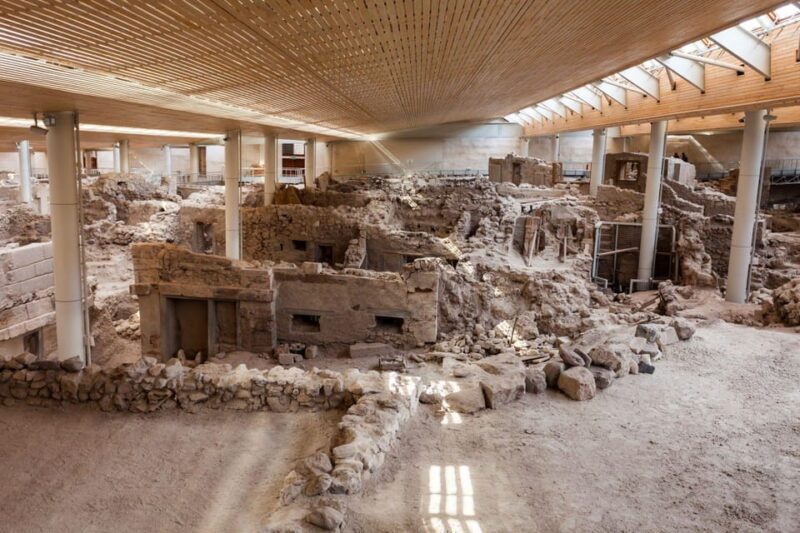 Santorini Cultural Villages and Akrotiri Ruins Private Tour - Pyrgos Kallistis Village