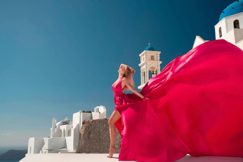 Santorini Flying Dress Photoshoot - Experience Highlights
