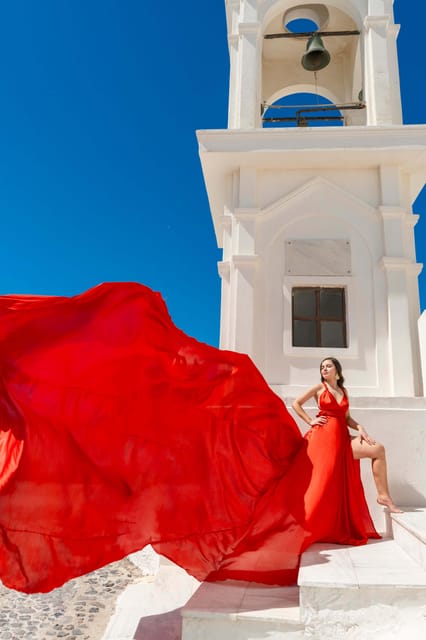 Santorini Flying Dress Photoshoot - Customization Options