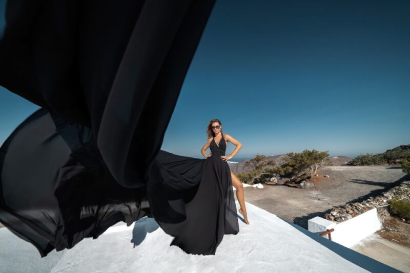 Santorini: Flying Dress © Photoshoot Express Package - Imerovigli Village