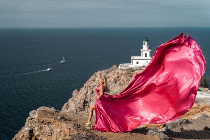 Santorini: Flying Dress © Photoshoot Express Package - Photographers Expertise