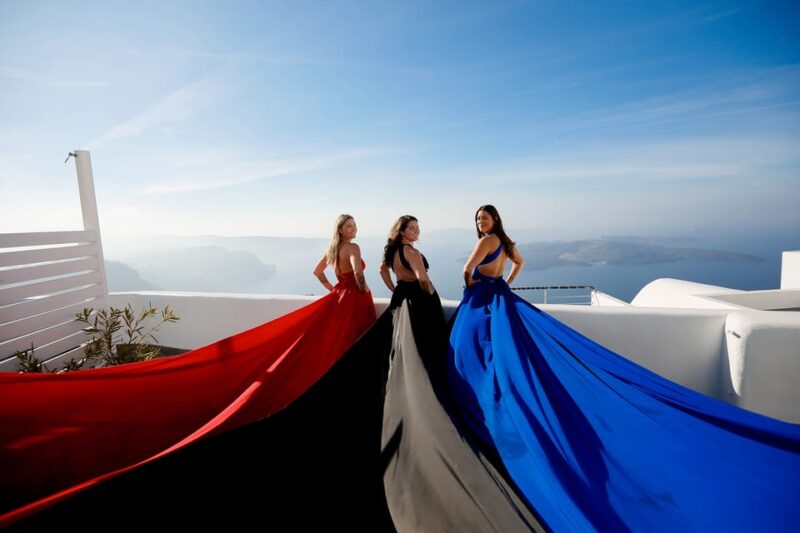 Santorini: Flying Dress Photoshoot With Caldera Backdrop - Meeting Point and Additional Information
