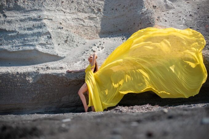 Santorini Flying Dresses & Macrame Dresses Photo Shoot - Professional Photo Editing