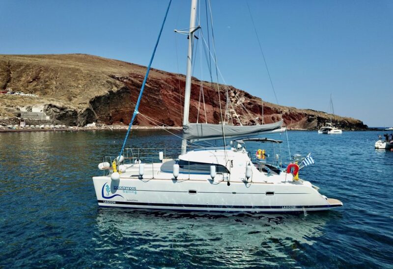 Santorini: Full Day Catamaran Excursion With Food & Drinks - Key Points