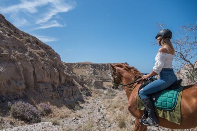 Santorini: Horse Riding Trip to Black Sandy Beach - Duration and Group Size