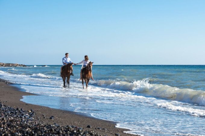 Santorini: Horse Riding Trip to Black Sandy Beach - Meeting Point and Additional Information